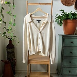 TAHARI Knitted Button Up Cardigan Size L